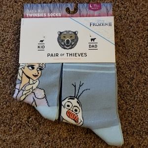 Dad and kid L frozen socks Pair of Thieves